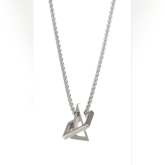 other Jewelry - New Stainless Steel Geometric Pendant Necklace Triangle/square